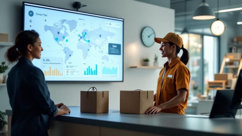 Real-time delivery tracking map view